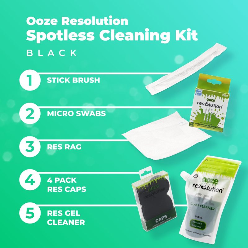 OL24 B017 OozeResolutionSpotlessCleaningKit Black HOVER